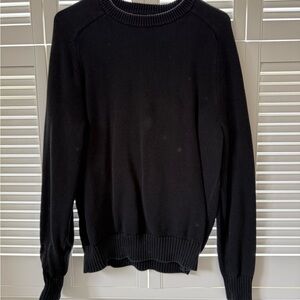 J crew black thick pull over